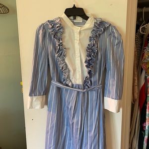 New York & Company Blue and White Striped Dress